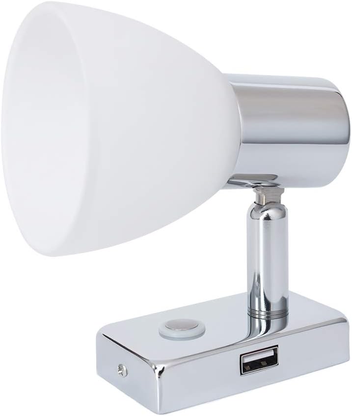 12V 2.2W Touch Switch Dimmable Warm RV Reading Light with USB Port, Pack of 2 R13800