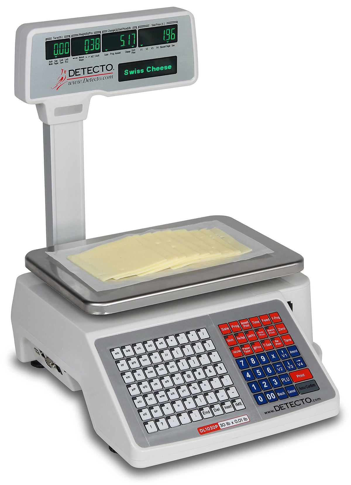 Deli Scale with Integral Printer, Tower Pole Display, 30 lb. x 0.01 lb. Z23629