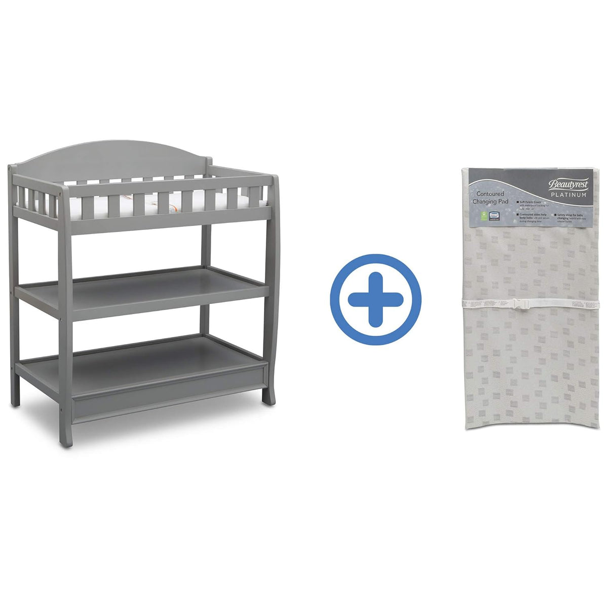 White Infant Changing Table with Pad Q9508