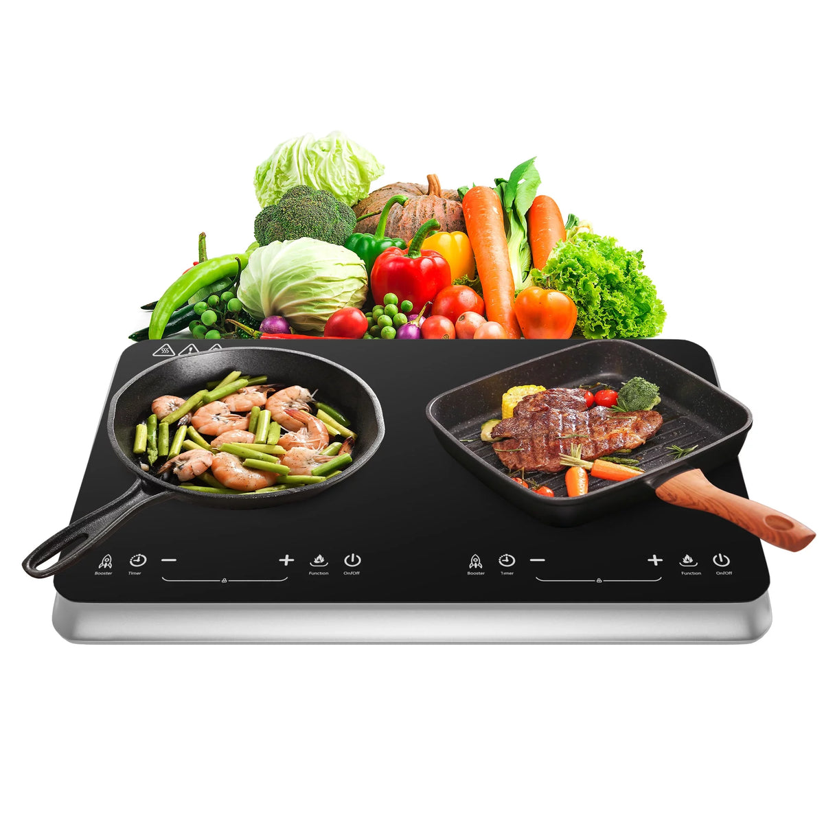 1800W Double Burner Electric Induction Cooktop S421