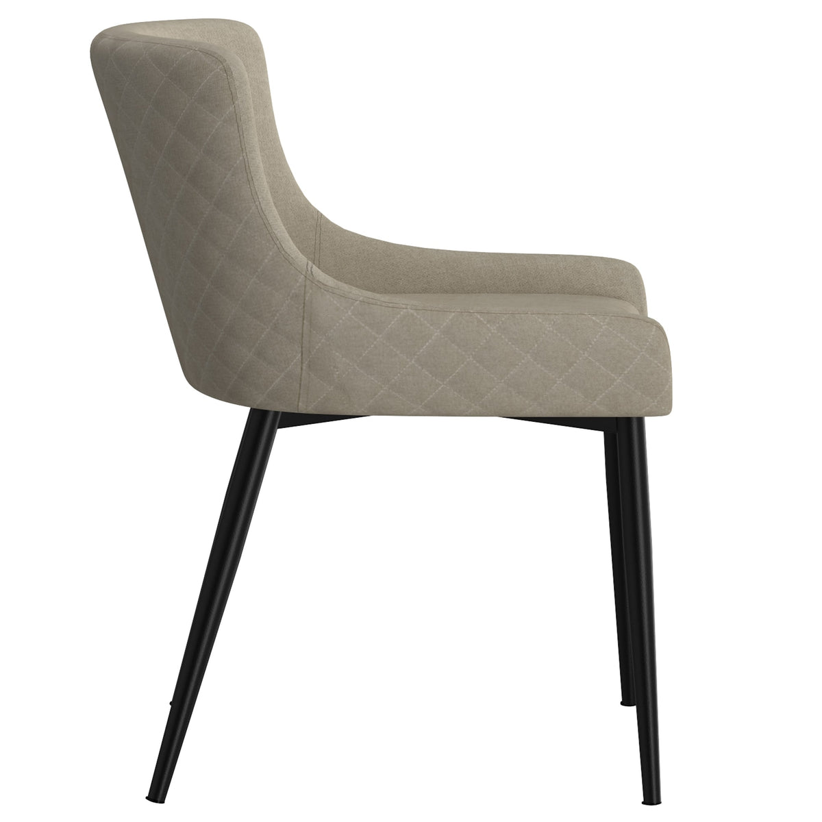 Beige Upholstered Side Chairs Set of 2 F873