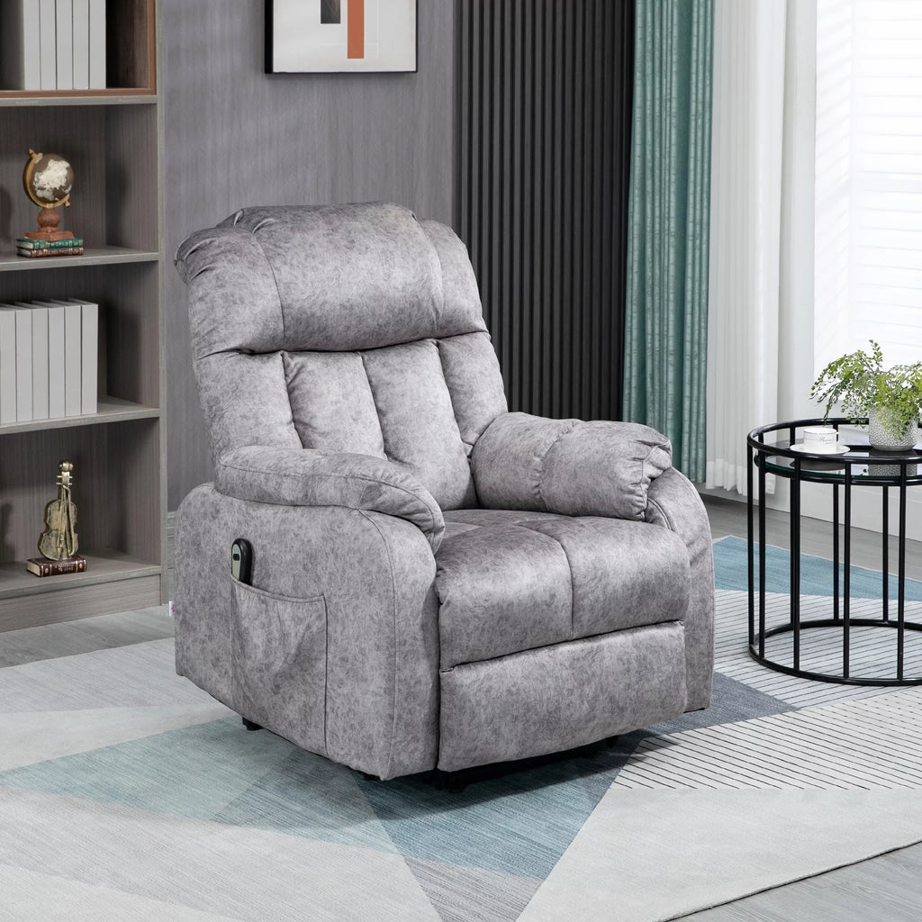 Grey Power Lift Recliner Chair with Remote Control Q742