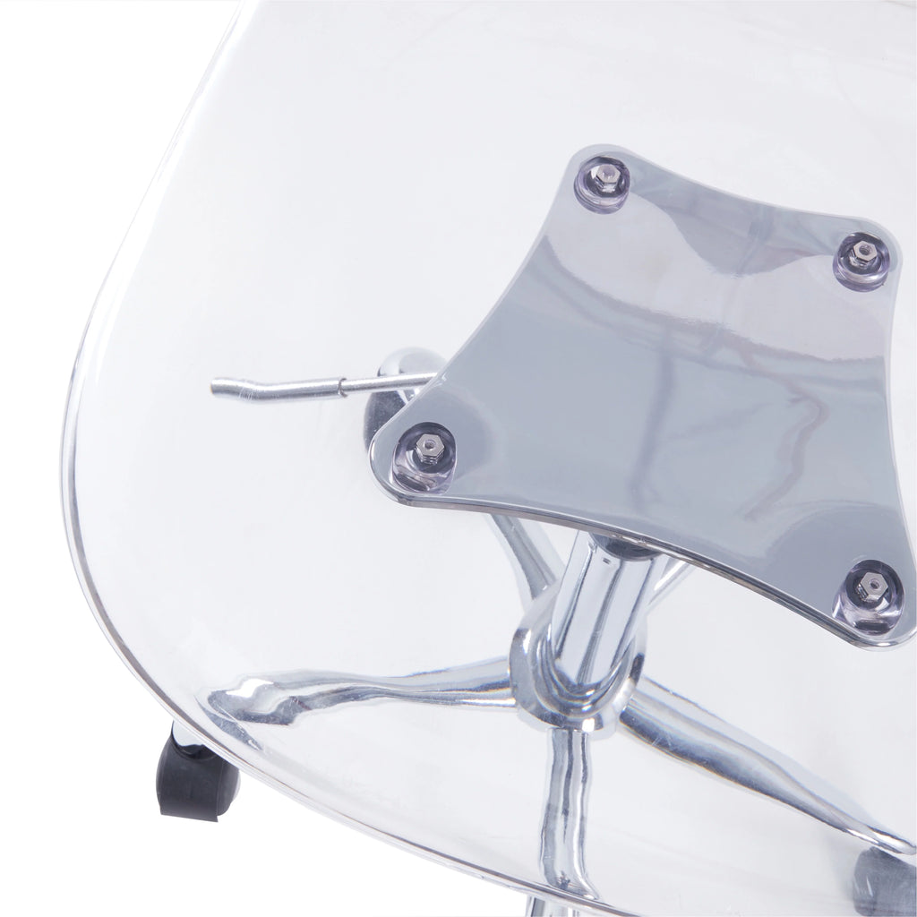 Black Acrylic Rolling Office Chair I910055