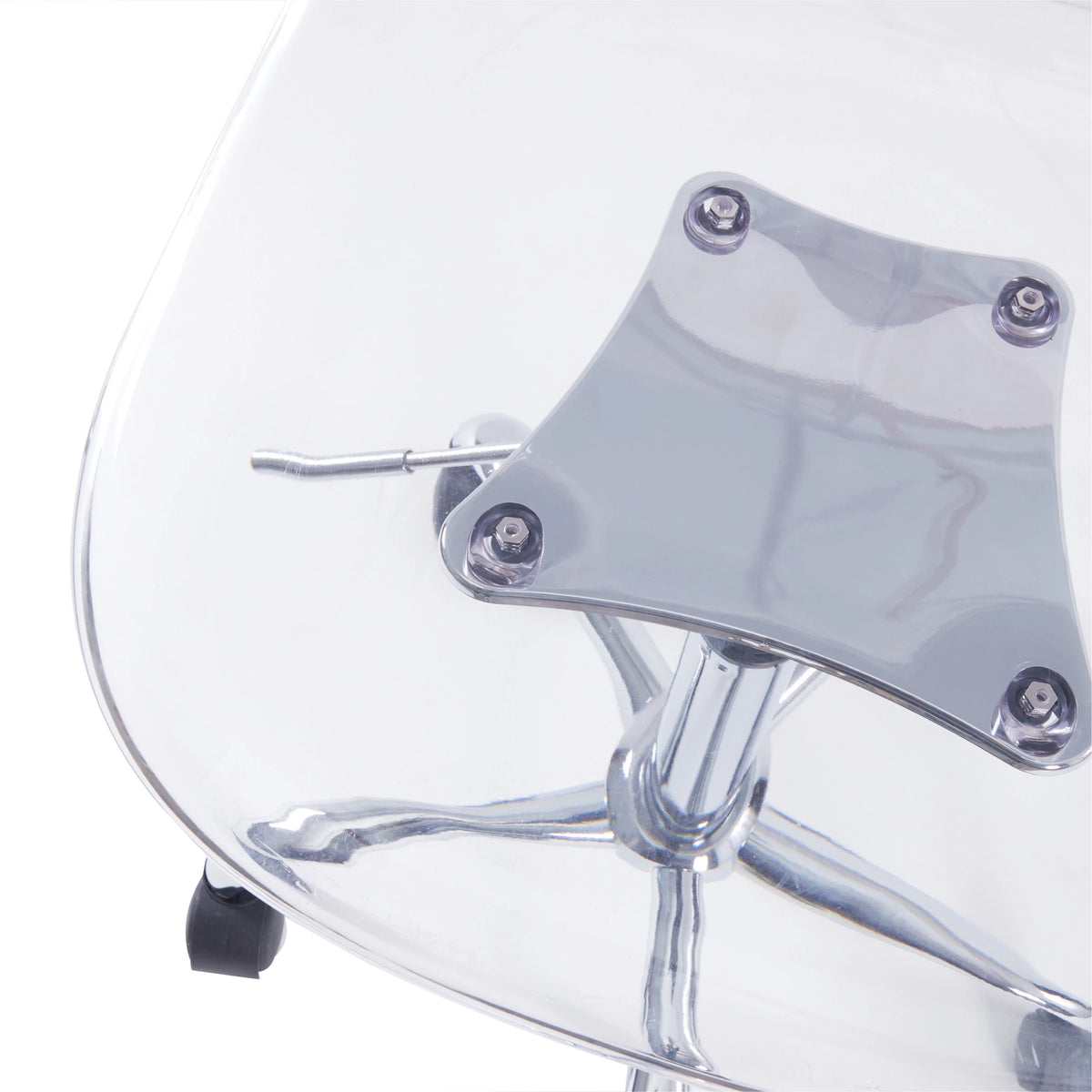 Black Acrylic Rolling Office Chair I910055