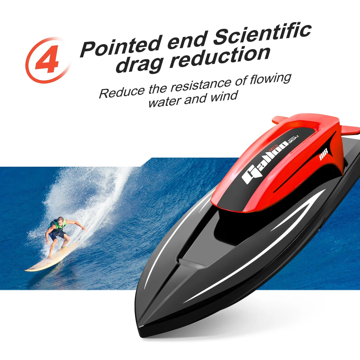 2.4G 20kmh Waterproof Remote Control Speed Boat with Dual Motor W3763