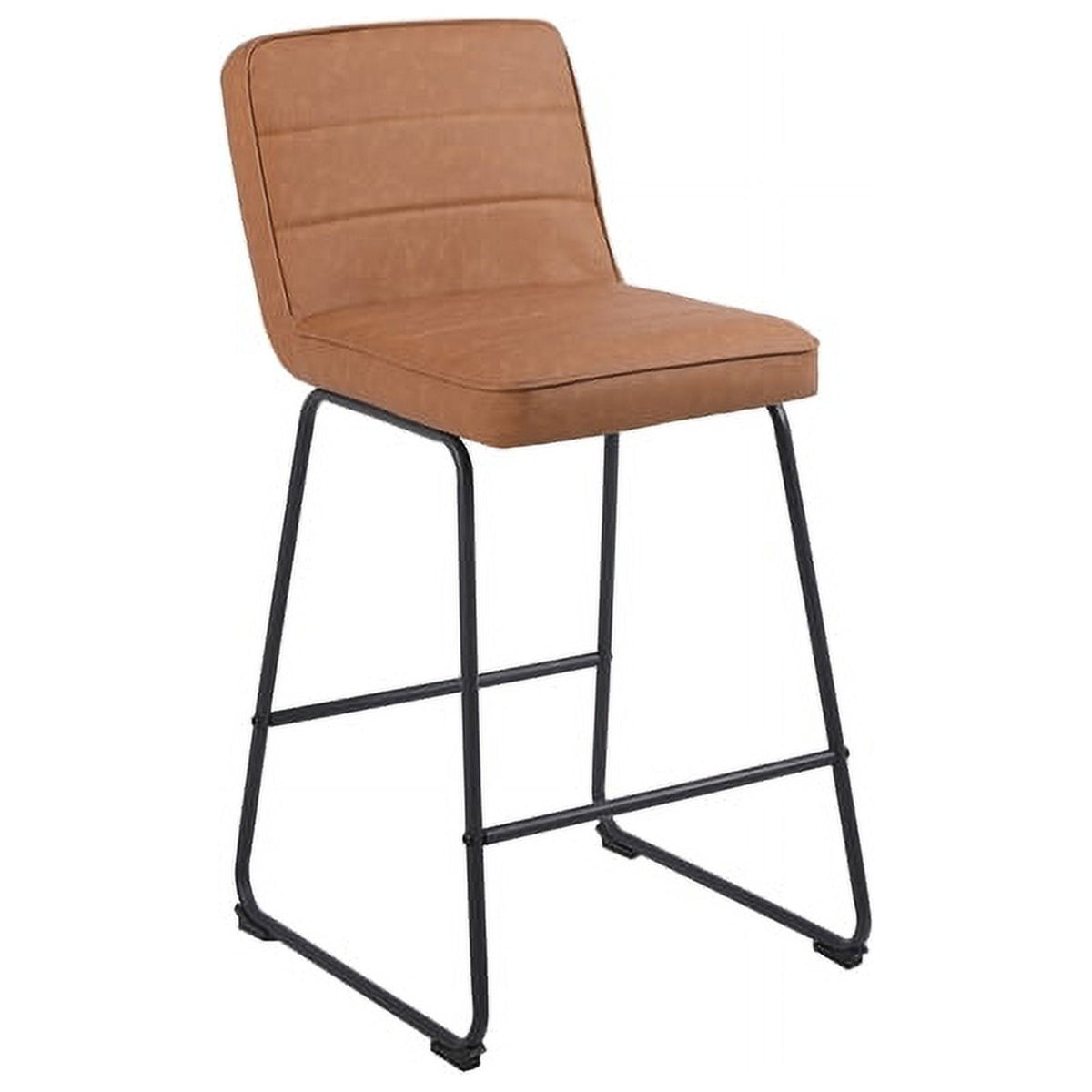 Faux Leather Counter Stool in Camel (Set of 3) S590