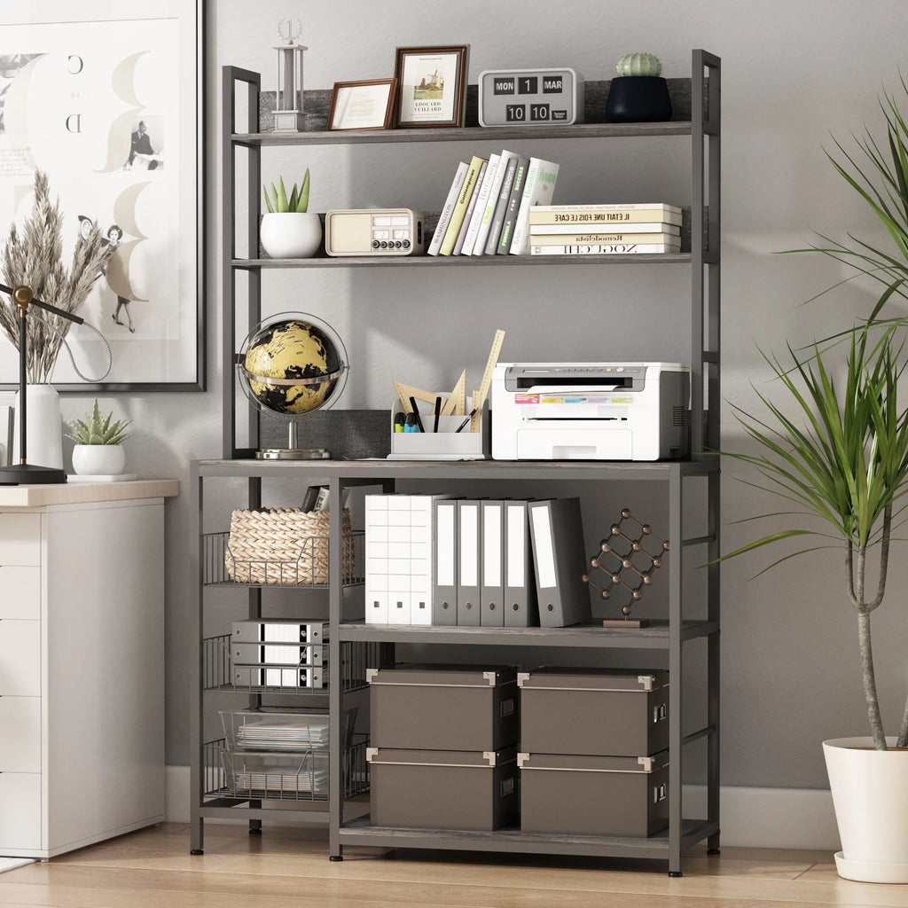 5-Tier Kitchen Bakers Rack with Baskets R838
