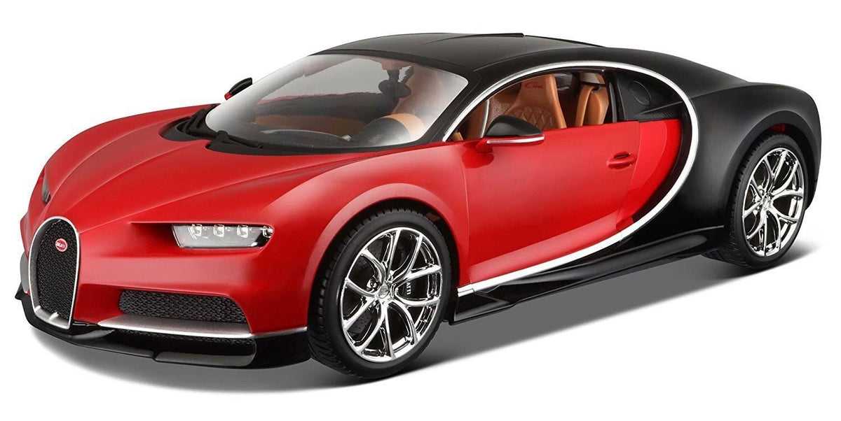 1:18 Scale Red Die-Cast Bugatti Chiron Model B189