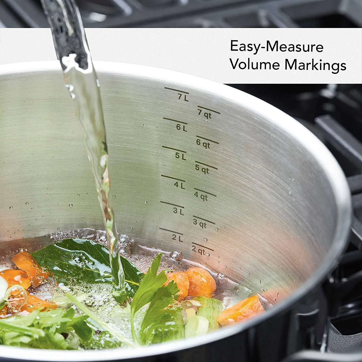 5-Ply Clad Stainless Steel Stock Pot with Lid, 8 Quart G875