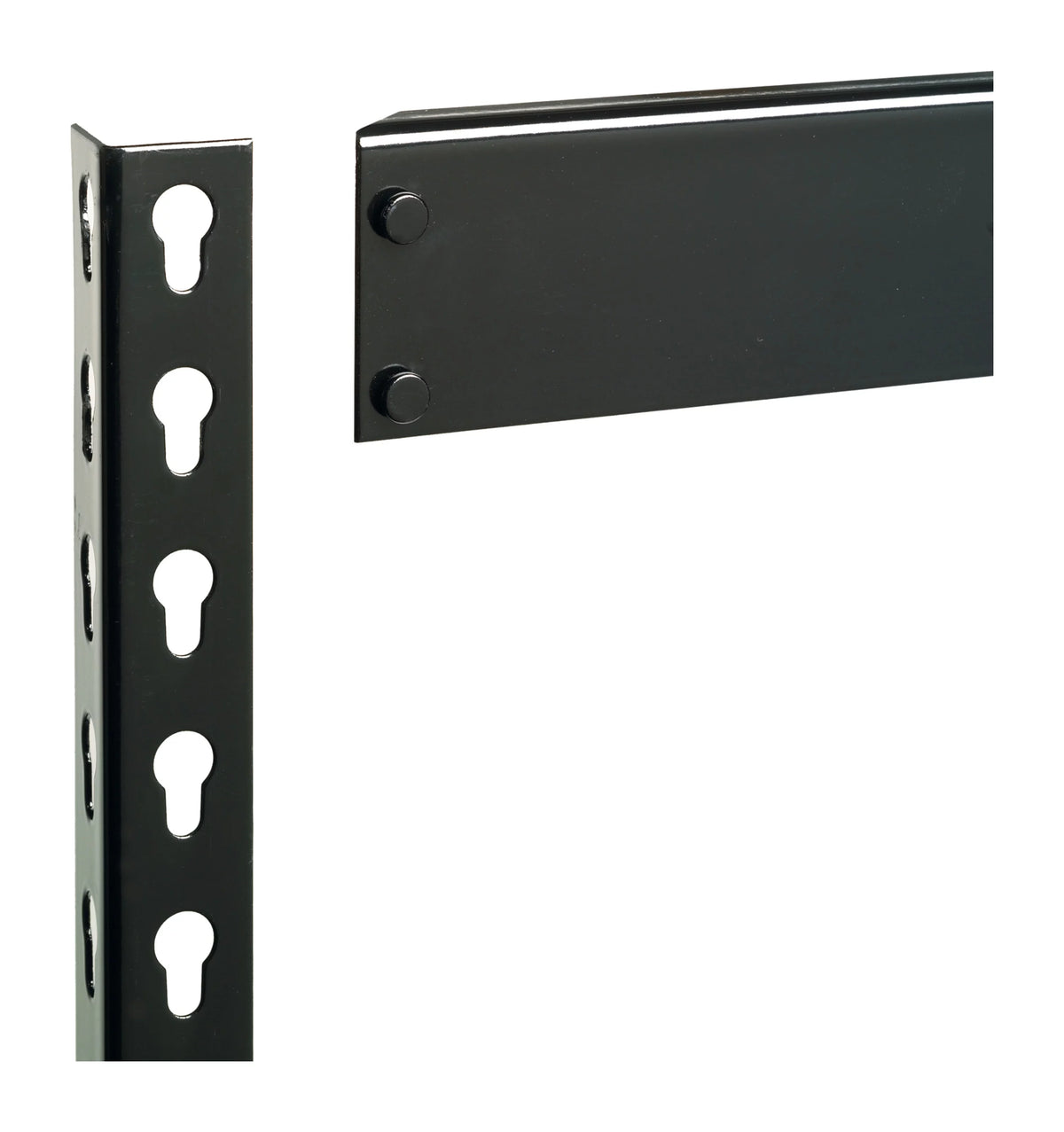 Riveted Steel Shelving 5-Shelf Unit, Black F35679