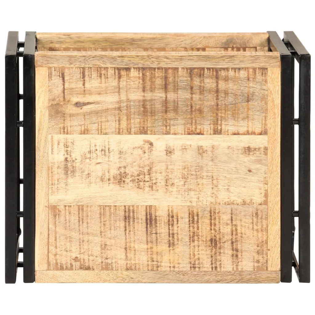 Side Table with Storage Shelf Mango Wood K138759