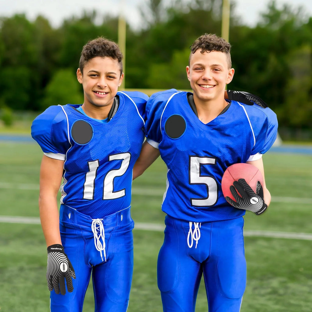 White and Gold Stretch Fit Football Gloves F459
