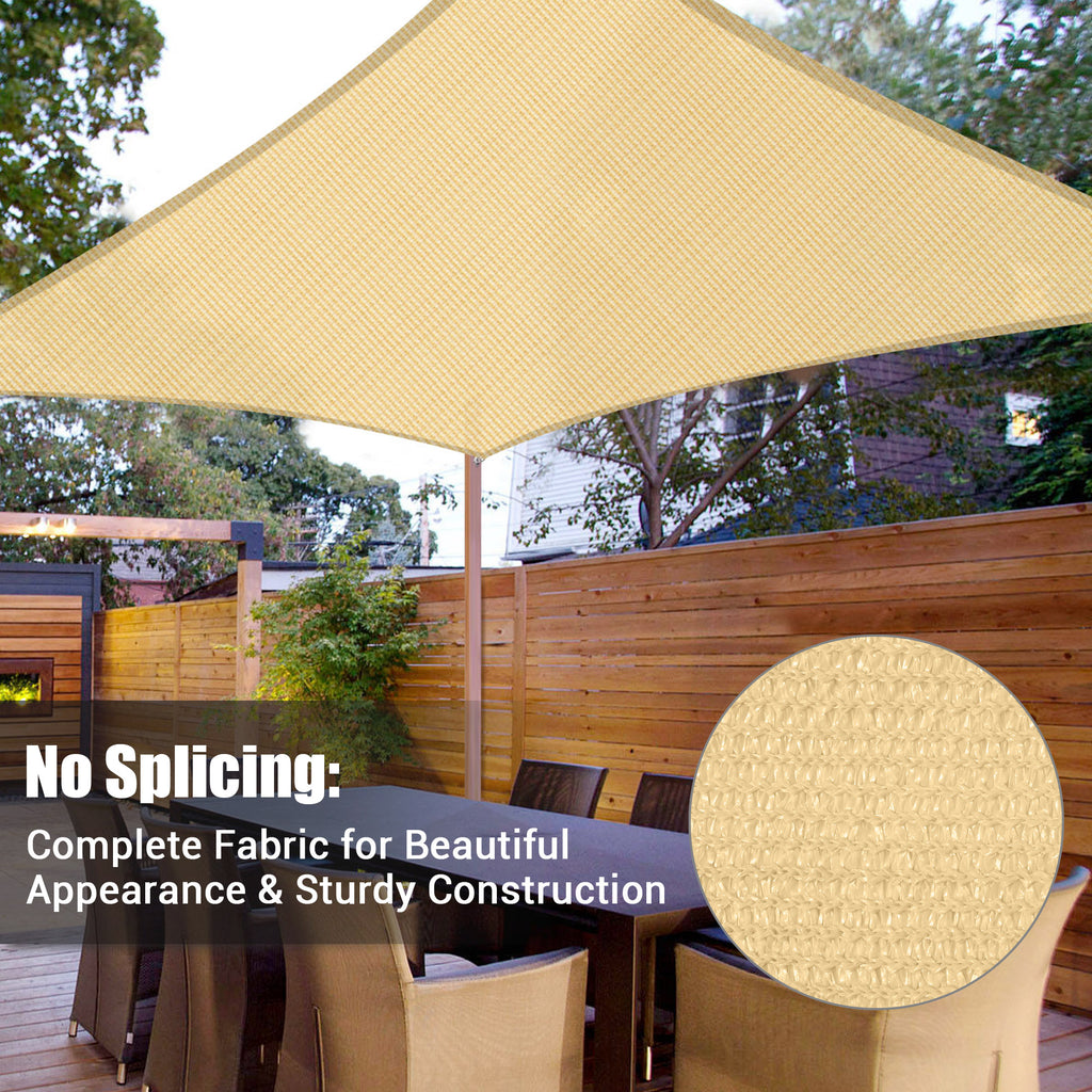 Beige Rectangle Sun Shade Sail G939105