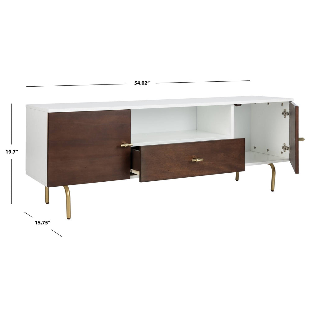 Black and White Washed Media Stand C753707