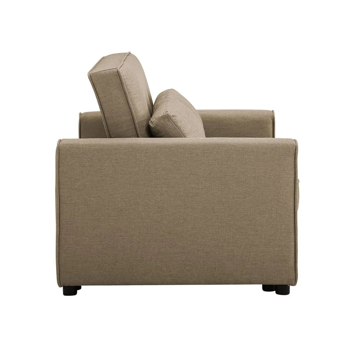 Twin Convertible Sleeper Tan Brown Fabric Z18315