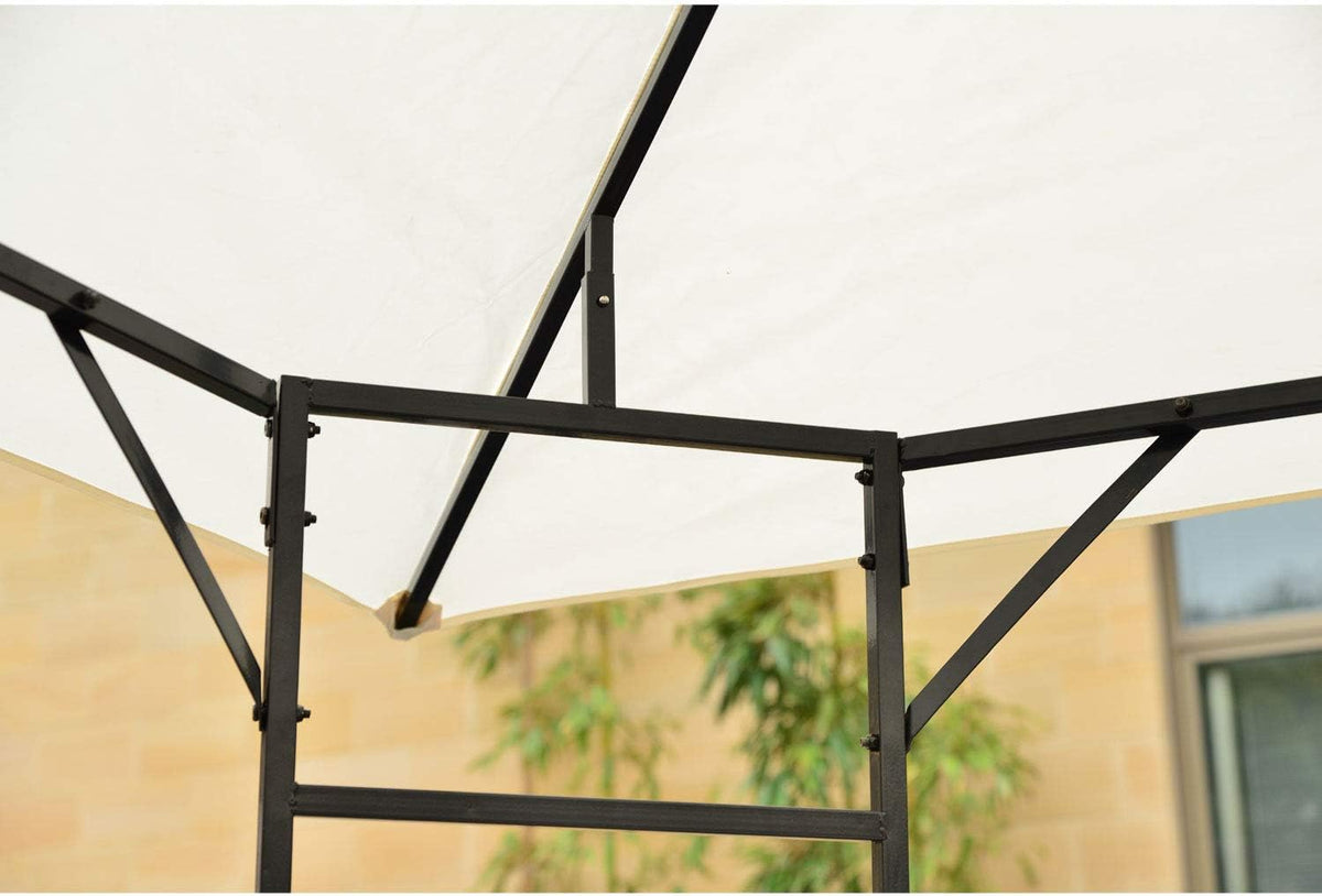 10' x 10' Outdoor Gazebo Canopy with Steel Frame E4032