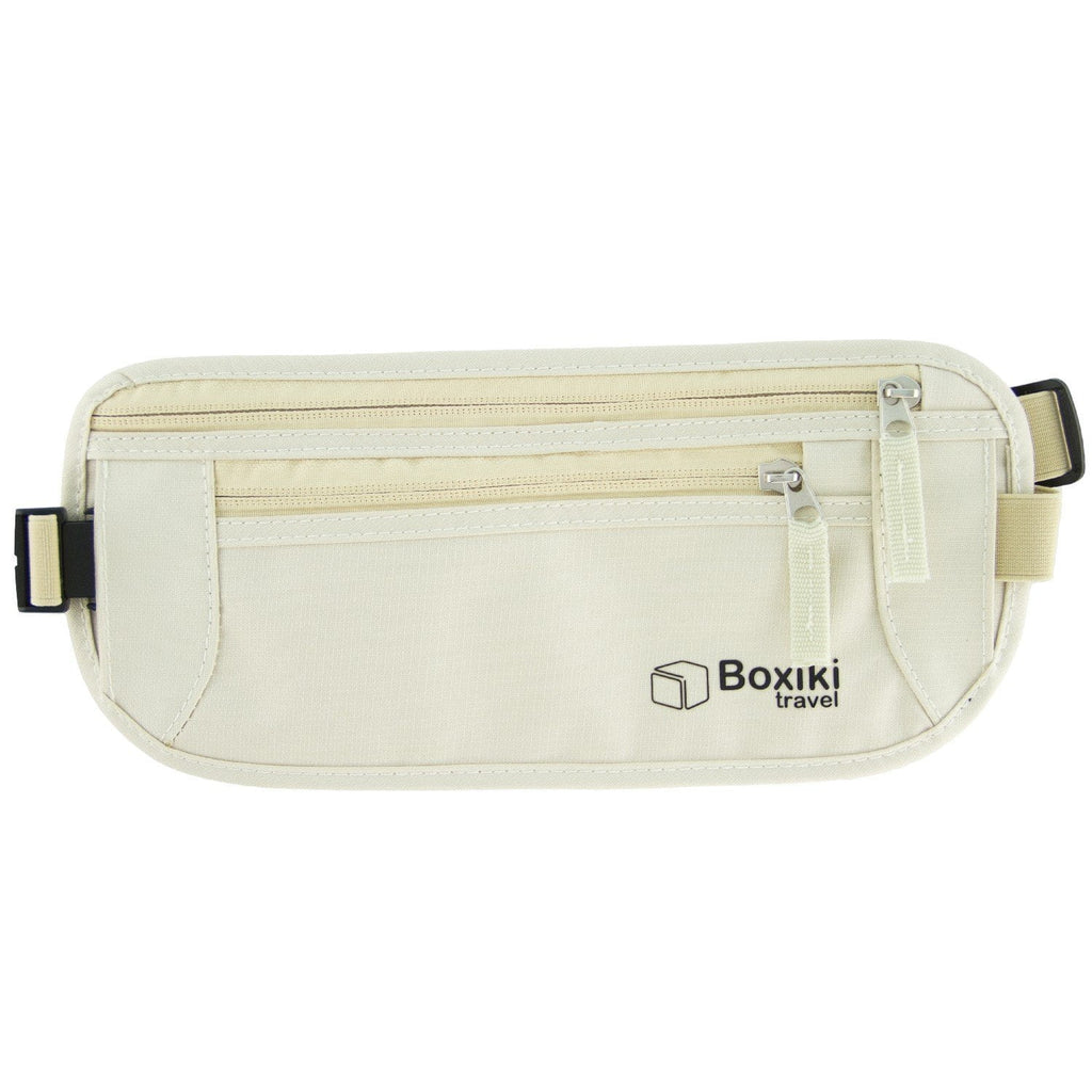 RFID Blocking Beige Money Belt Waist Pack B31373
