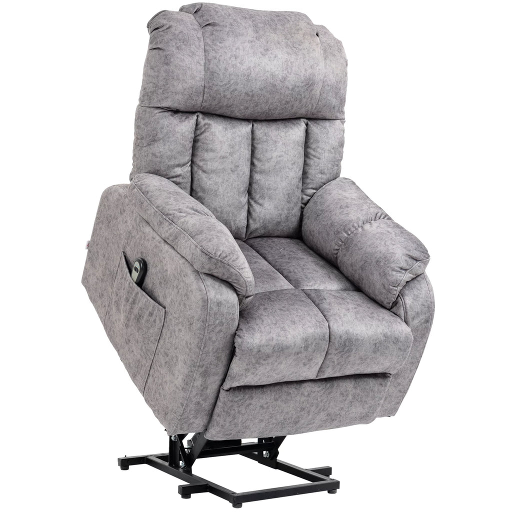 Grey Power Lift Recliner Chair with Remote Control Q742