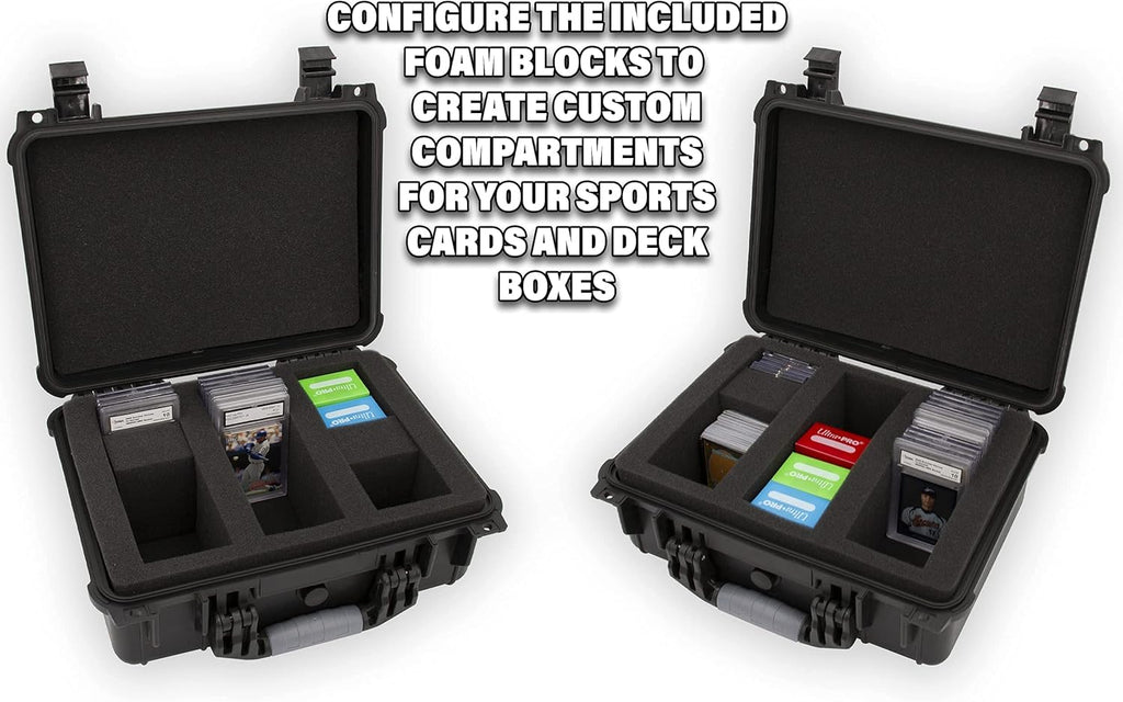 Graded Card Case with Three Custom Card Carrying Case Impact Absorbing Foam Slots F771