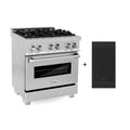 30 Gas Burner Electric Oven with Griddle and Brass Burners in Stainless Steel H2031
