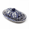 Handmade Blue Pottery Butter Dish F334323