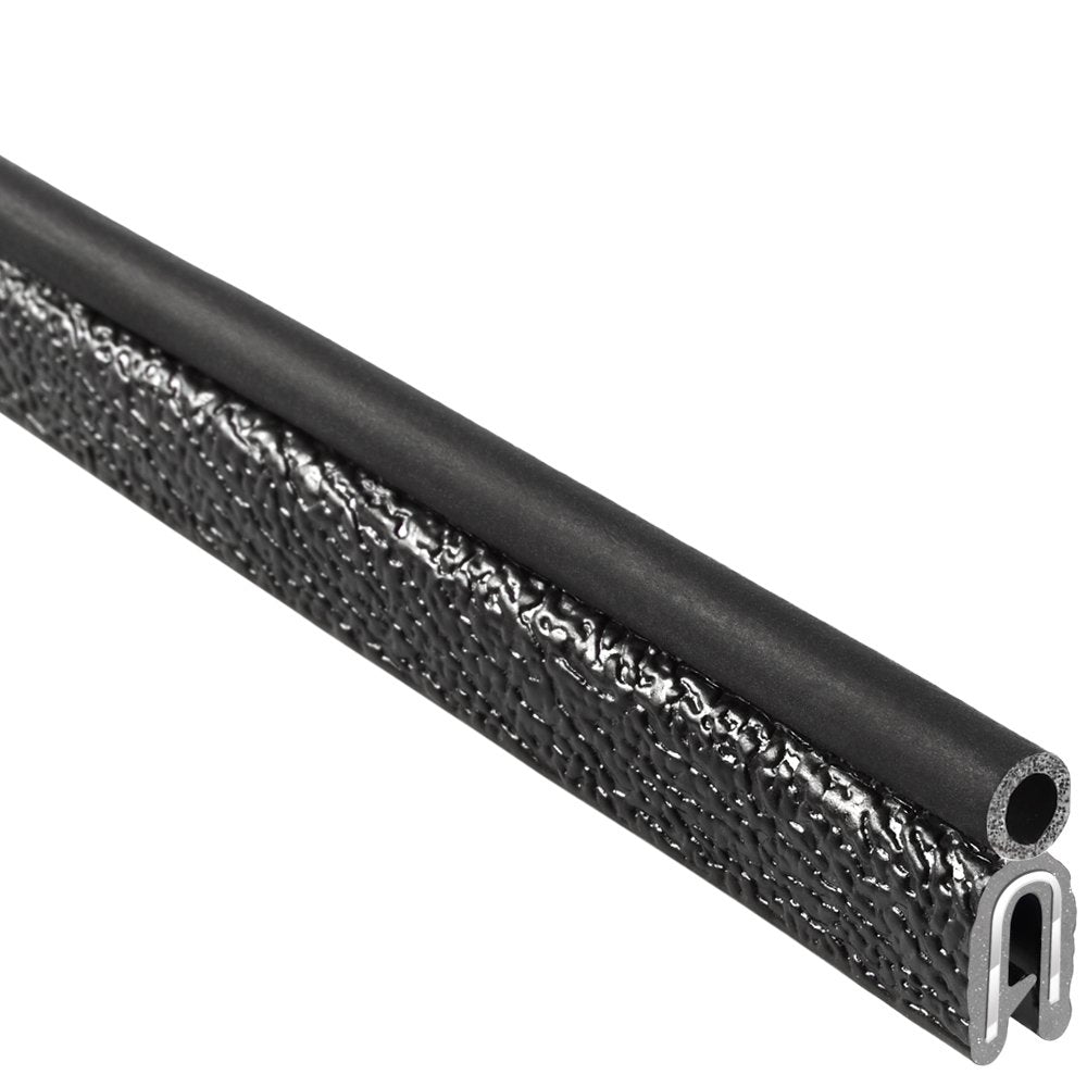 Trim Seal with Top Bulb, 25’ Length, PVC Plastic with EPDM Rubber Seal, Pack of 2 N8205