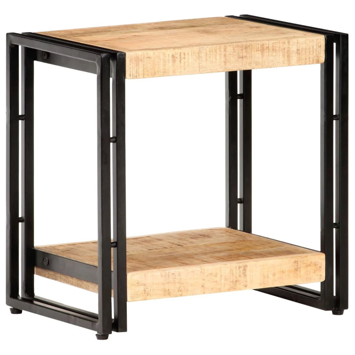 Side Table with Storage Shelf Mango Wood K138759