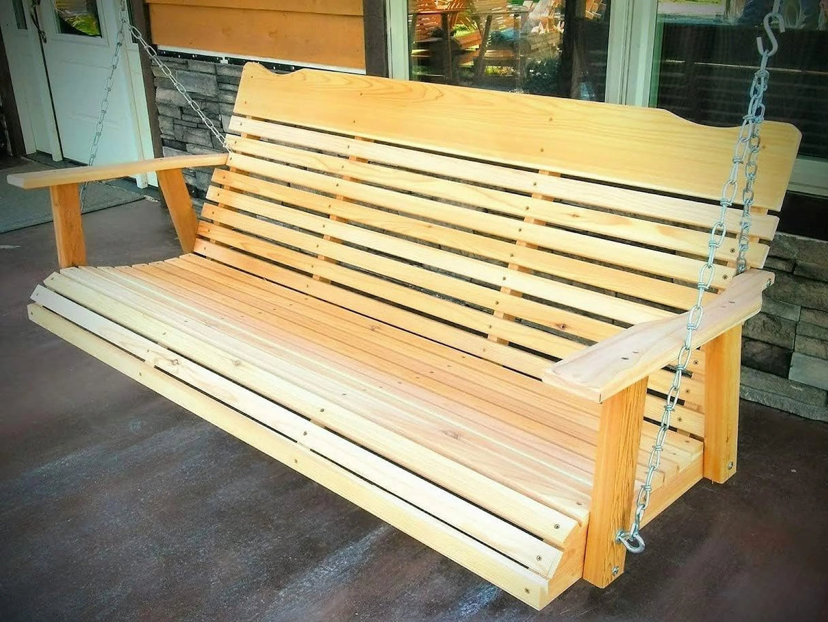 5 Foot Natural Cedar Porch Swing with Chain G58024