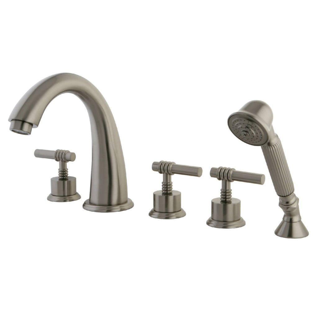 Brushed Nickel Roman Tub Filler with Hand Shower J393687