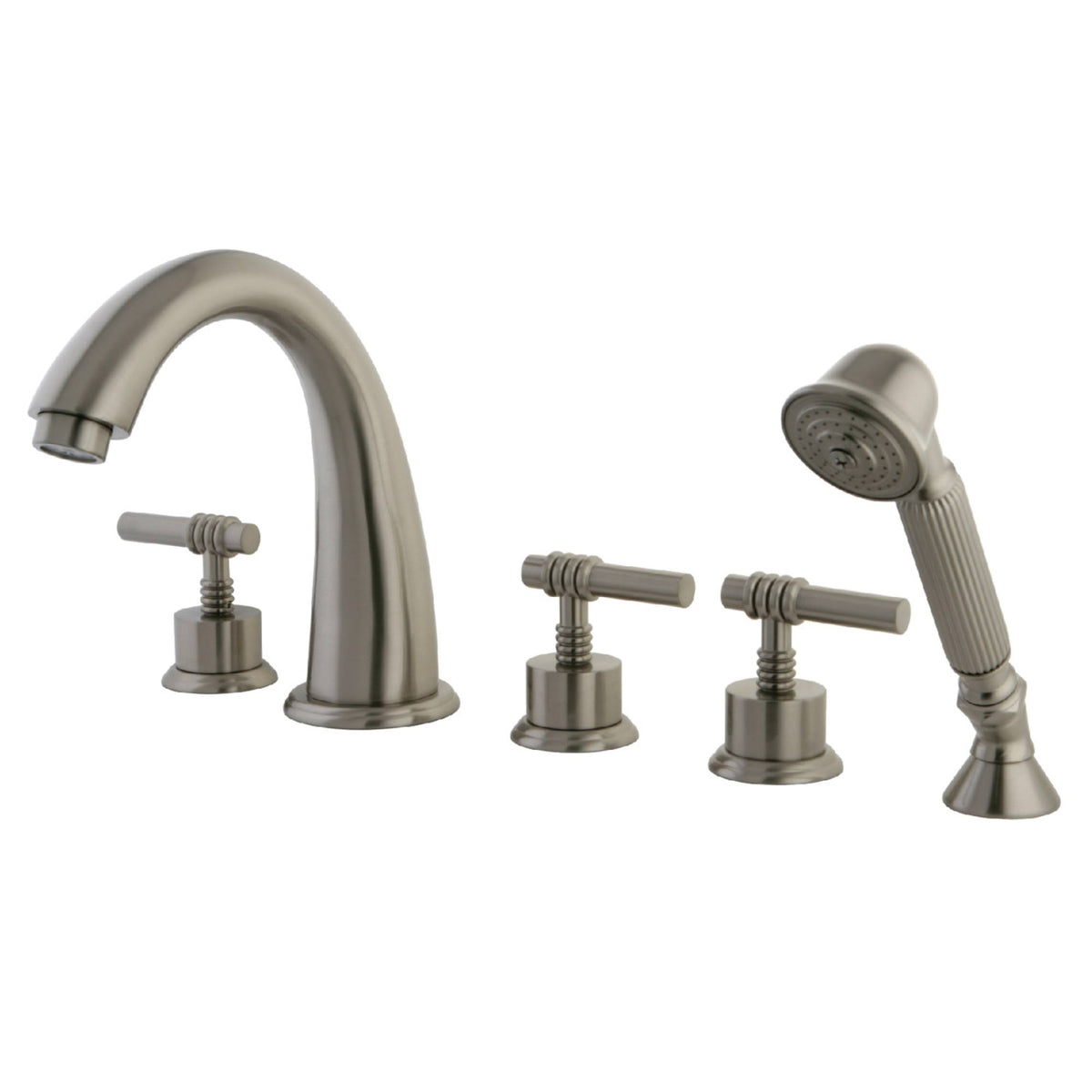 Brushed Nickel Roman Tub Filler with Hand Shower J393687