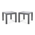 Gray Aluminum Patio Side Table D453