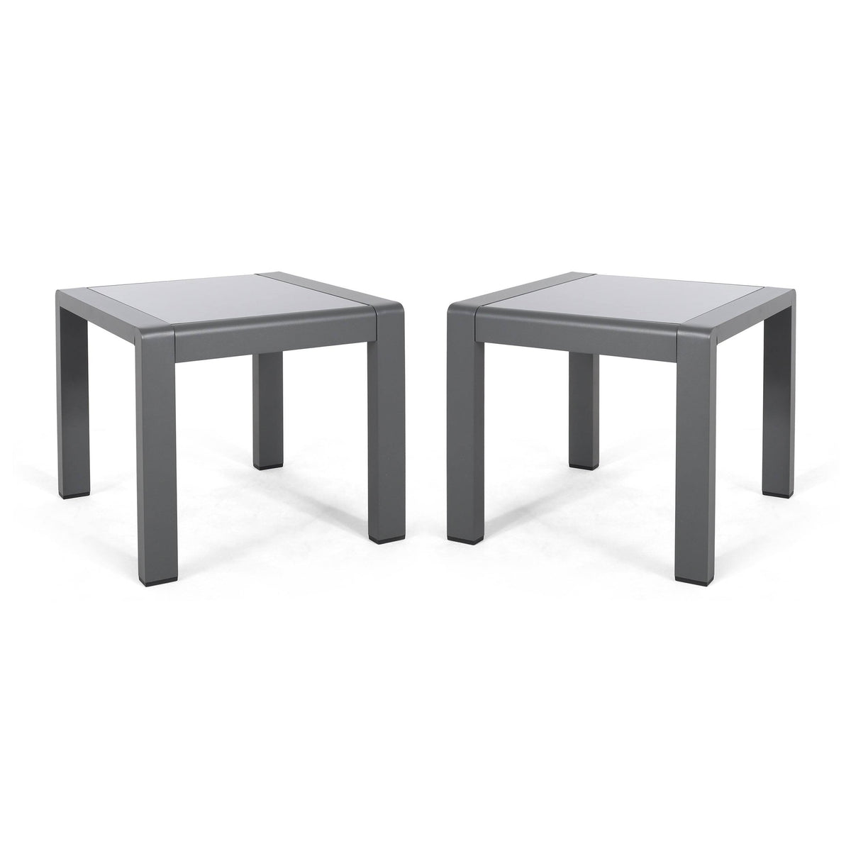 Gray Aluminum Patio Side Table D453