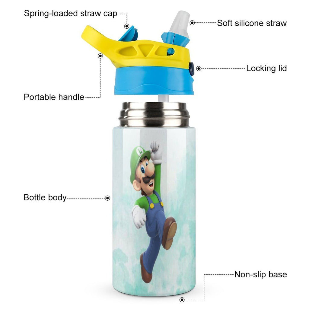 Insulated Stainless Steel Water Bottle with Straw W128