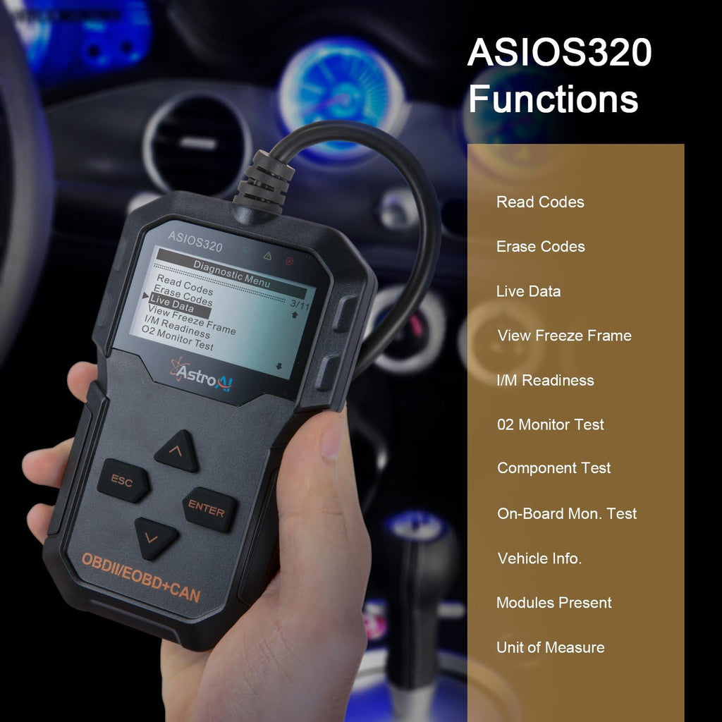 Black OBD2 Scanner Car Diagnostic Tool P26429