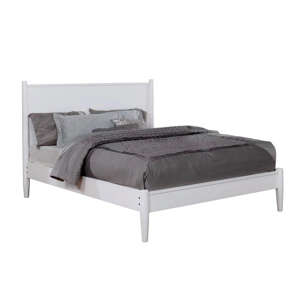 4pc Wood Bedroom Set King Nightstand Dresser Mirror White V563703