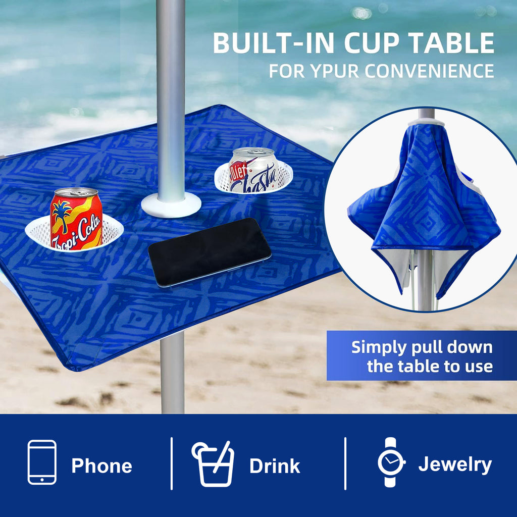 6.5ft Beach Umbrella with Sand Anchor W286