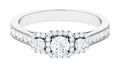 Zircon Engagement Ring 925 Sterling Silver I406