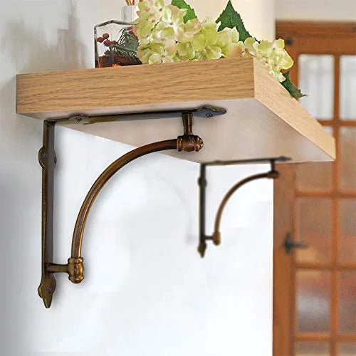 Cast Iron Shelf Brackets 9.6 Inch 2 Pack T114