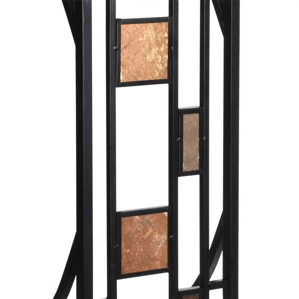 C-Shaped End Table with Geometric Pattern H893407