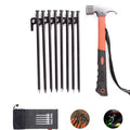 Steel Tent Stake Kit with Hammer T7044
