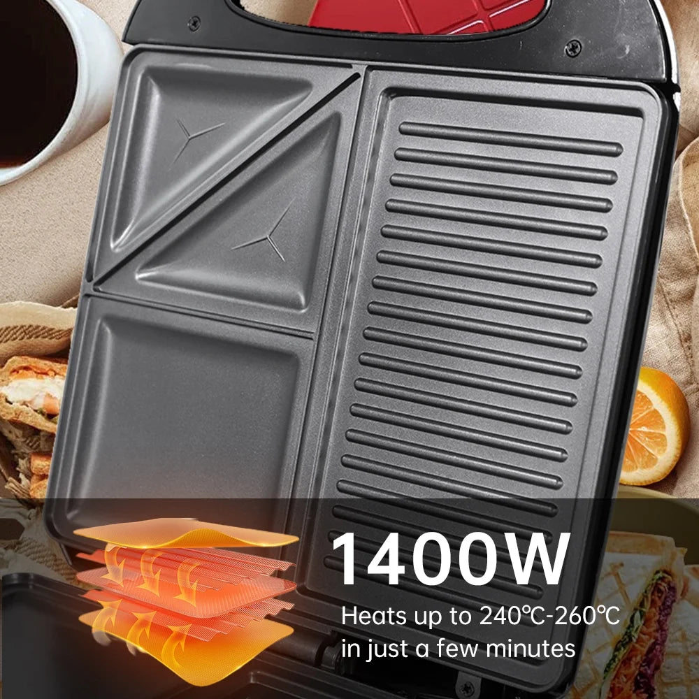 Bread Machine Waffle Maker with Non-Stick Coating I9323