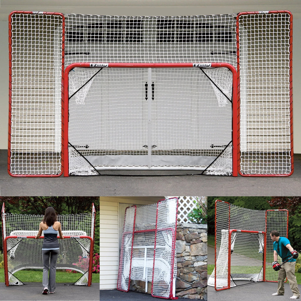 Folding Hockey Goal with Backstop and 4 Targets E1648