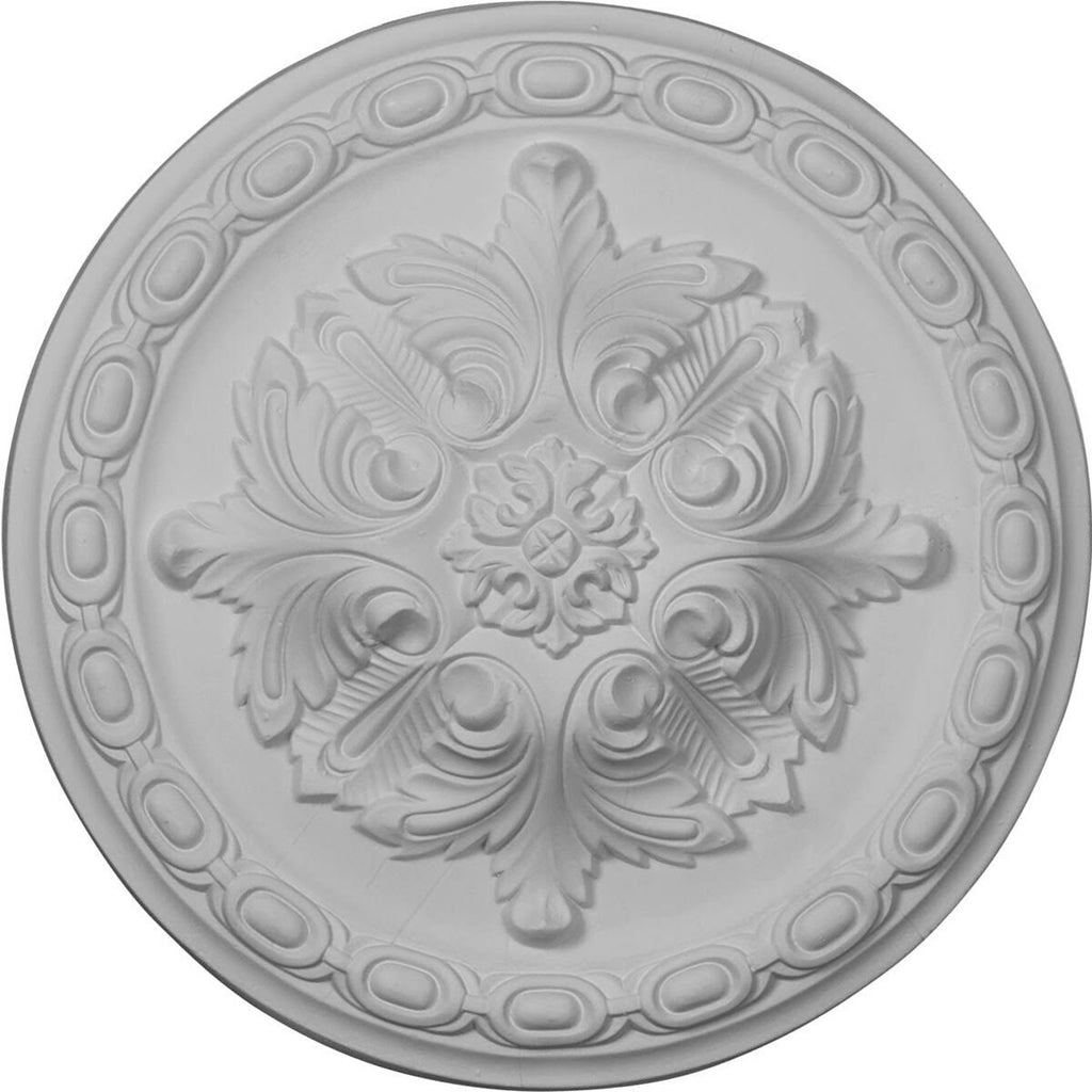 Acanthus Ceiling Medallion, Hand-Painted Silver I344393