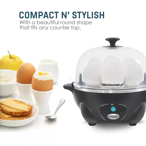 7 Egg Capacity Electric Egg Cooker with Auto Shut-Off S8710