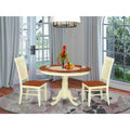 3 Pc Kitchen Table Set with 2 Wood Seat Dining Chairs B699192