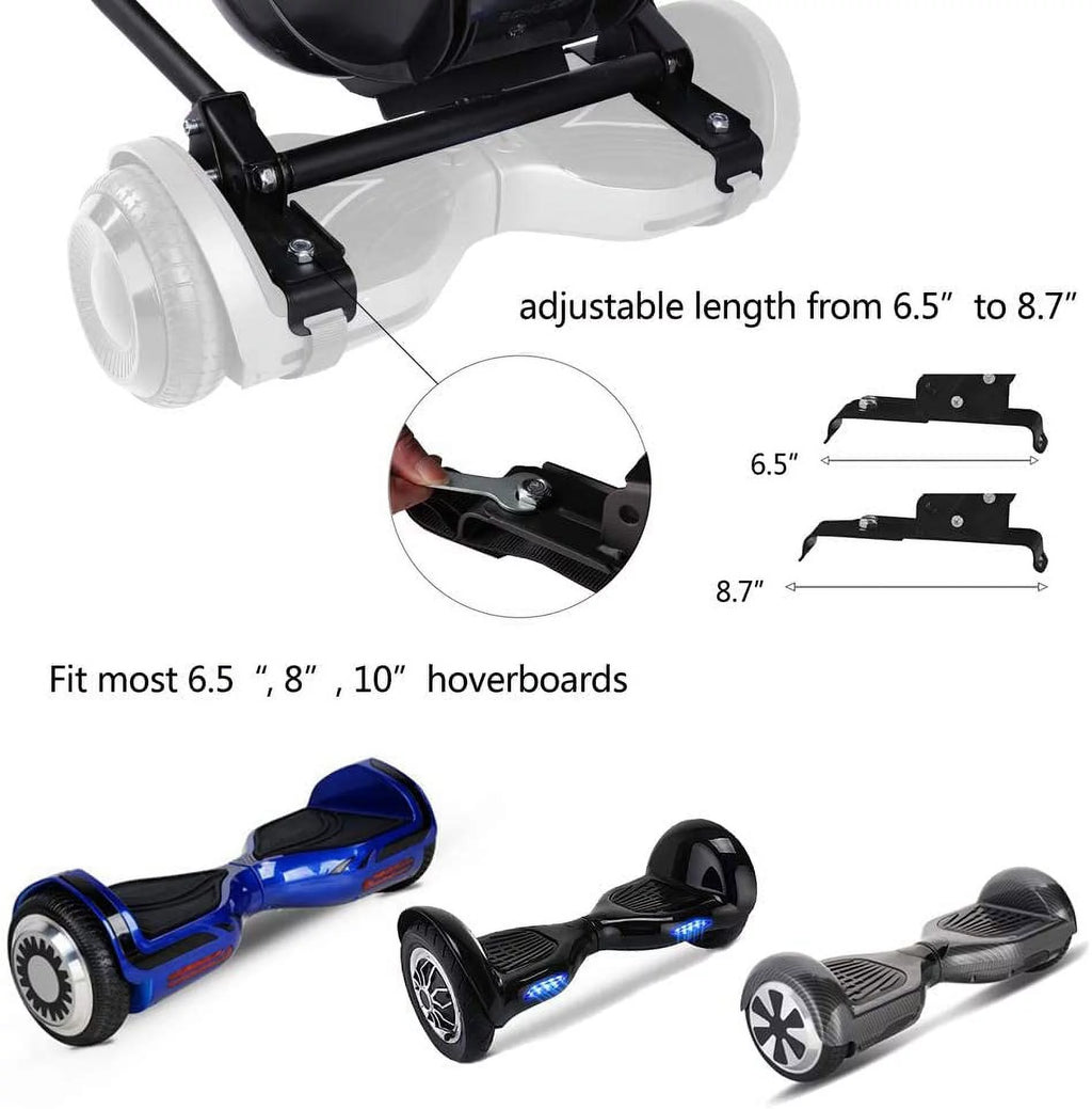 Hoverboard Seat Attachment Go-Kart for 6.5”/8”/10” Hoverboards C163