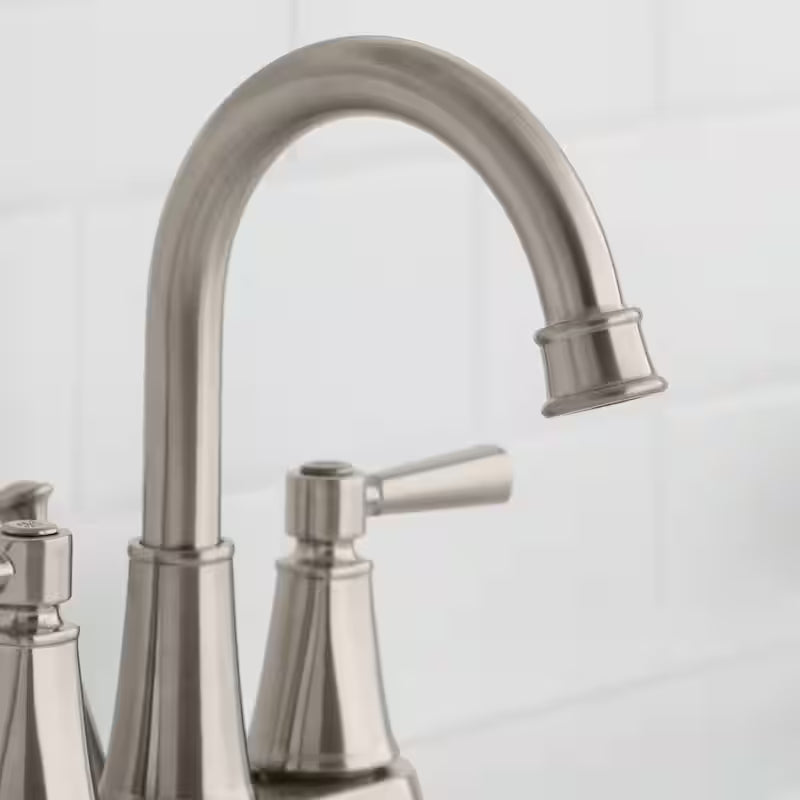 4 in. Centerset Double Handle High-Arc Bathroom Faucet in Brushed Nickel K248066