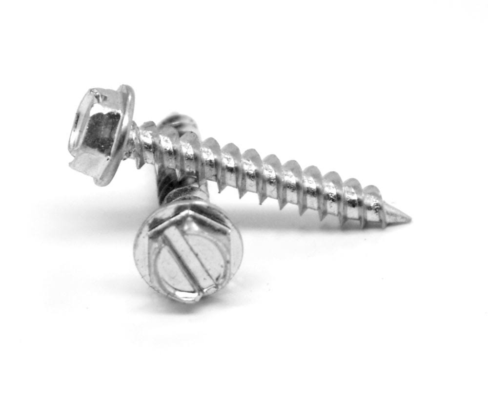 12-11 x 3x22 Sheet Metal Screw Slotted Hex Washer Head Type A Low Carbon Steel Zinc Plated Pk 1000 X852801