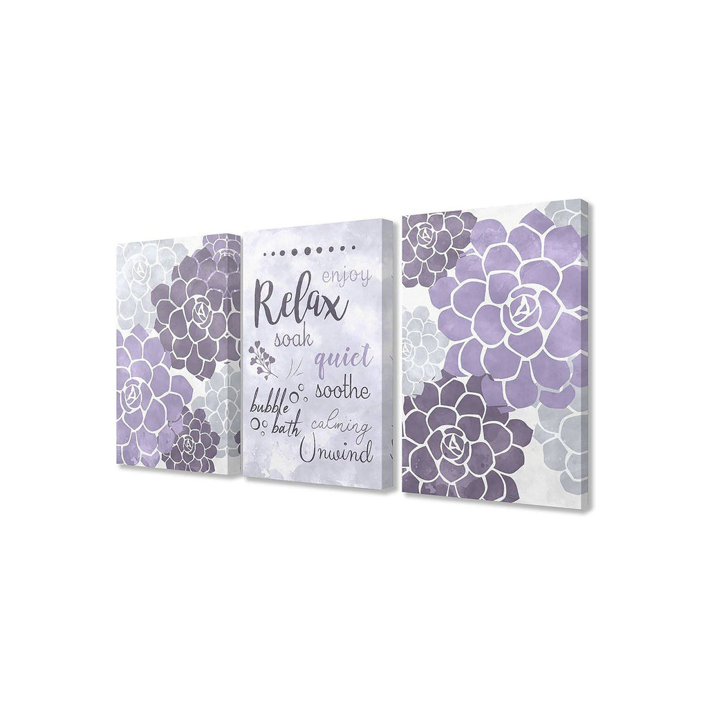 Purple Flower Watercolor Canvas Art D307