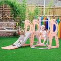 3 in 1 Toddler Climber Swing Set with Basketball Hoop A69184